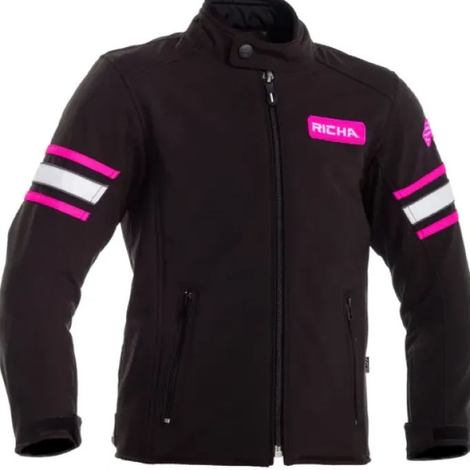 Richa TOULON 2 SOFTSHELL JUNIOR JACKET Black Hot