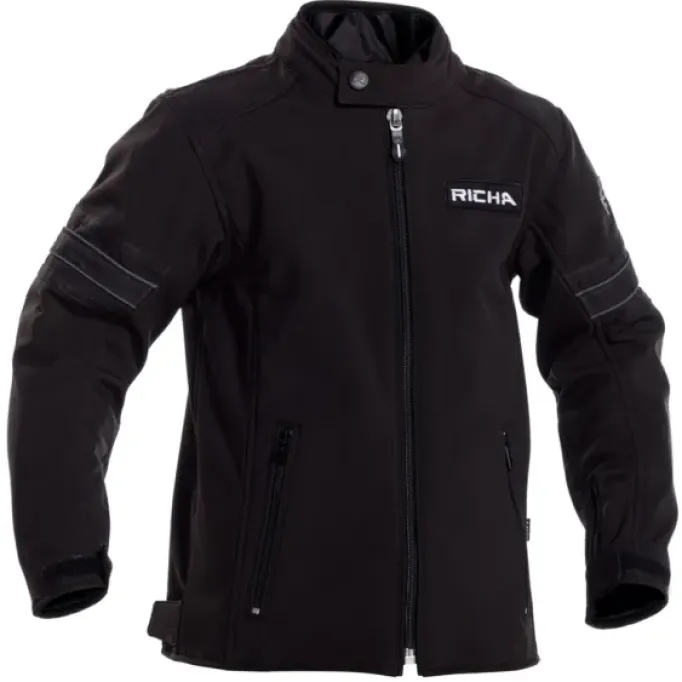 Richa TOULON 2 SOFTSHELL JUNIOR JACKET Black Hot