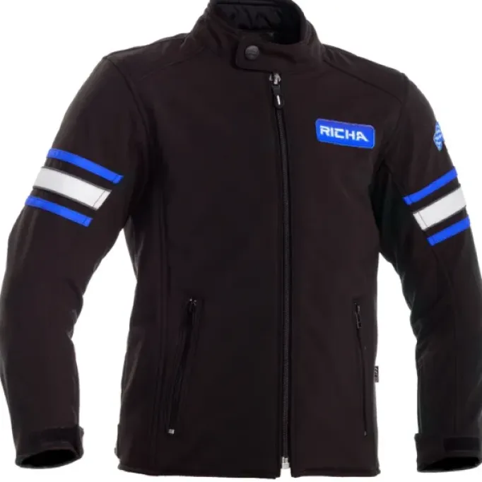 Richa TOULON 2 SOFTSHELL JUNIOR JACKET Black Hot